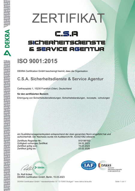 Zertifikat ISO-9001